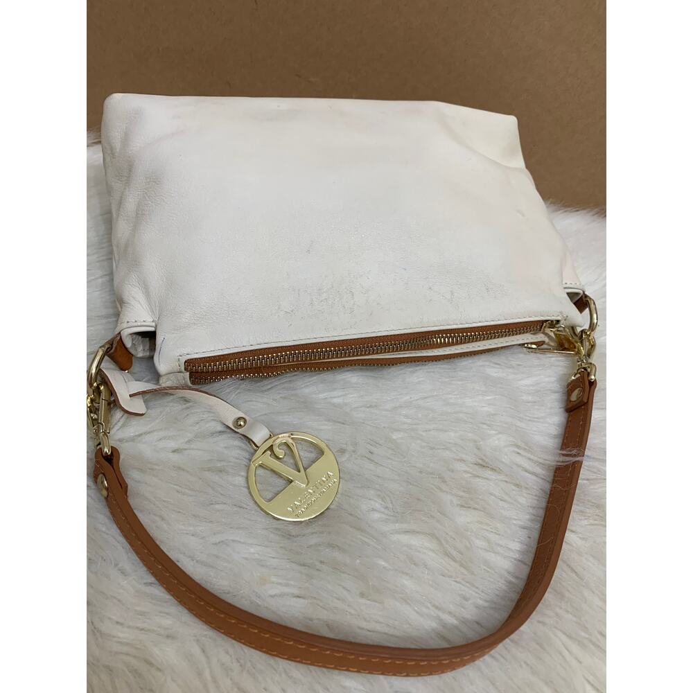 VALENTINA TRADIZIONE ITALIANA Soft Cream Leather Convertible Hobo XBody - Picture 2 of 16